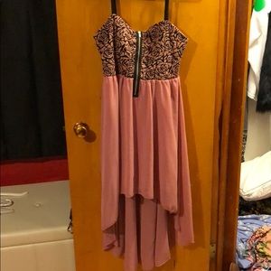 Hi lo lavender rose dress